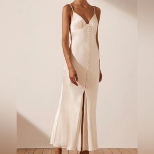 Shona Joy LA LUNE BIAS SLIP DRESS - CREAM size us 4 / small